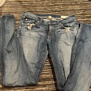 rag & bone skinny distressed jeans